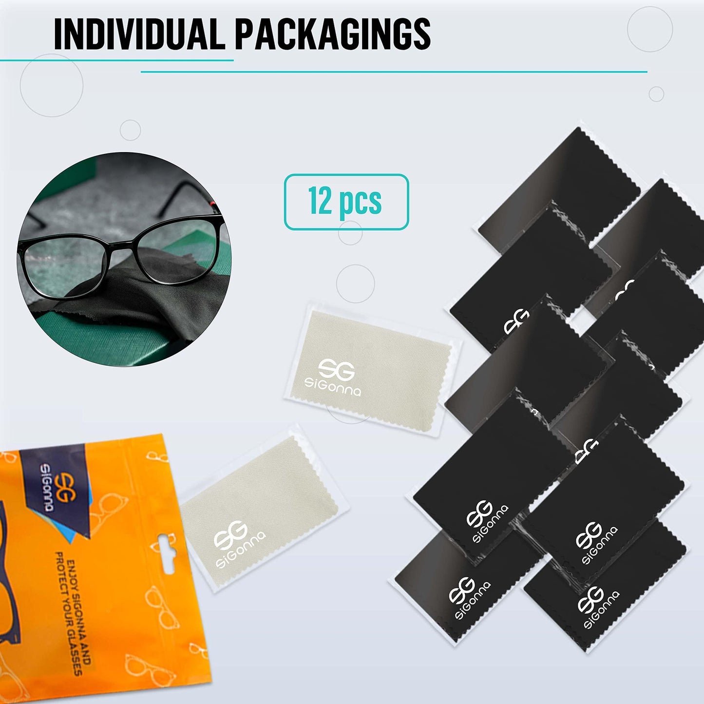 Microfiber Cleaning Cloth for Glasses   Eyeglass Cleaning Cloth   Lens