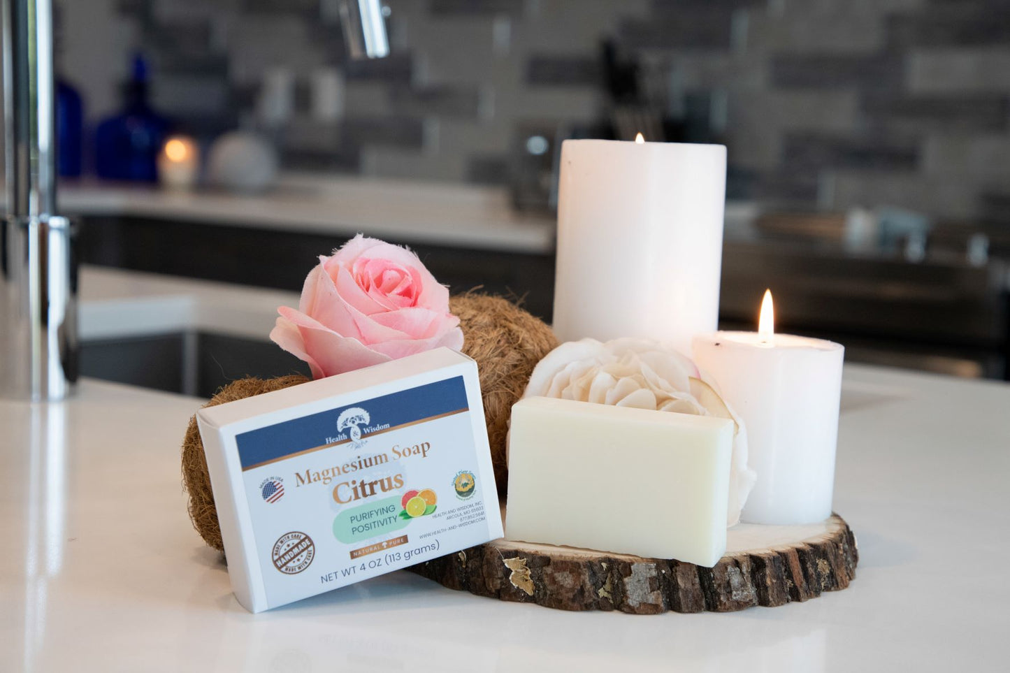 Health and Wisdom Magnesium Bar Soap - 2 pack