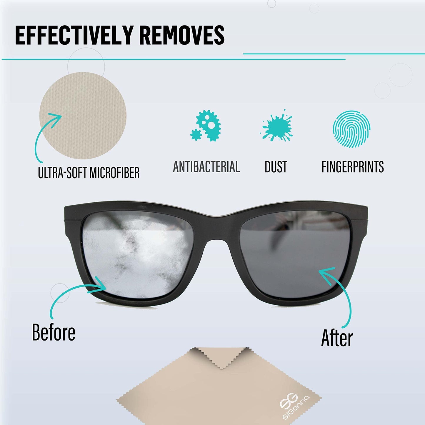 Microfiber Cleaning Cloth for Glasses   Eyeglass Cleaning Cloth   Lens